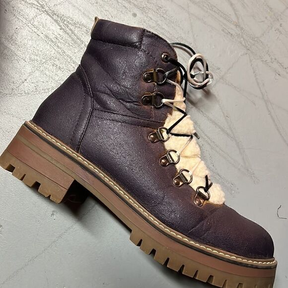 Size 9 Custom Purple Glitter Sparkle Hiking Boots Winter Boot - Picture 3 of 4